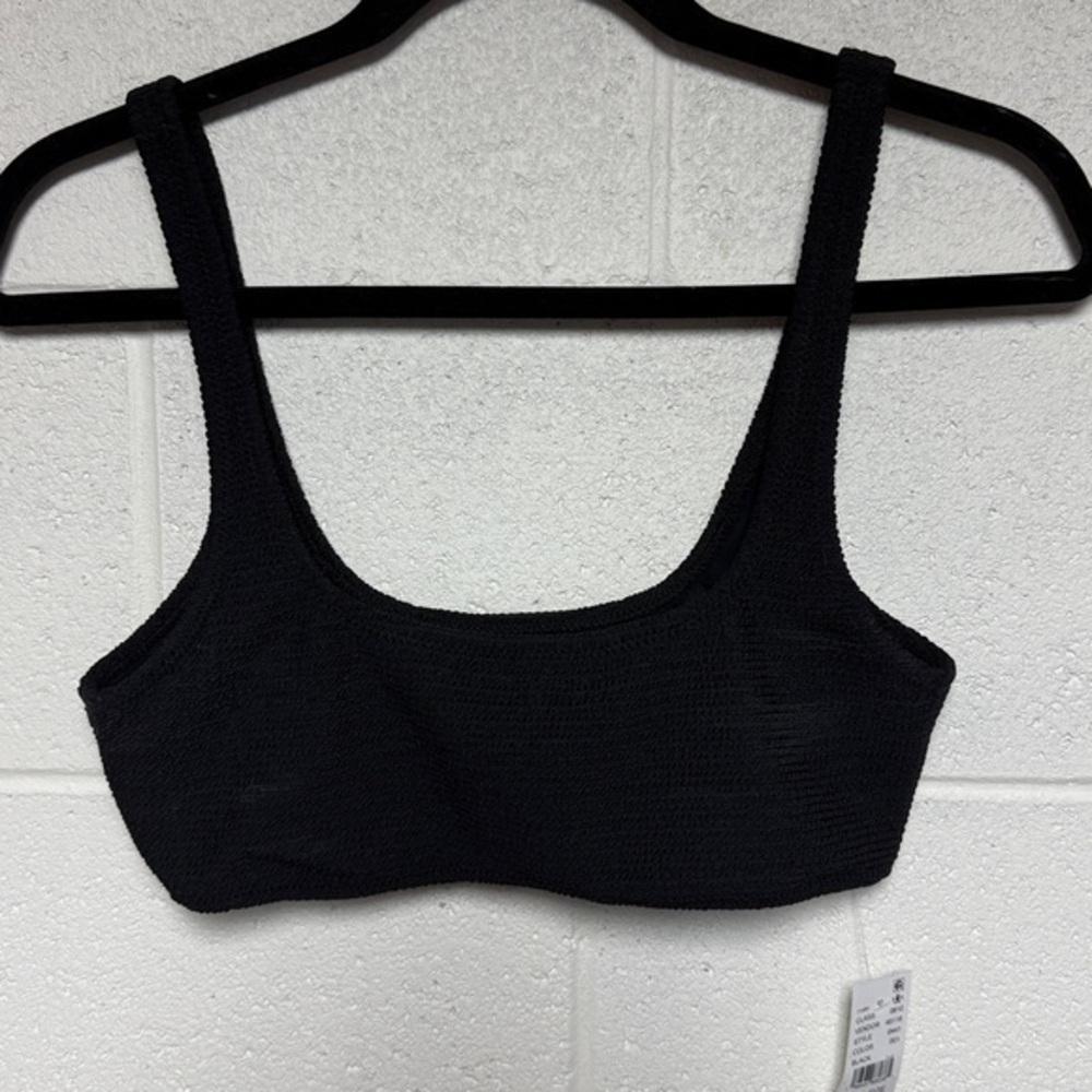 PacSun Black Textured Bikini Top